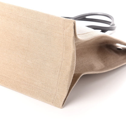 Saint Laurent Linen Calfskin Rive Gauche Tote Optic White 9 of 9
