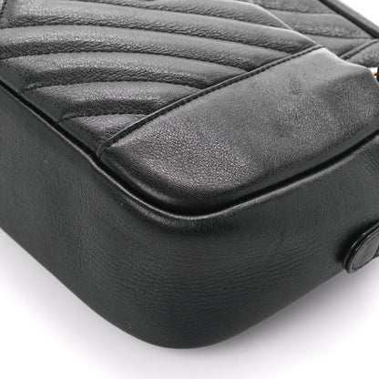 Chanel Calfskin Quilted Daily Chevron Camera Case Black 10 of 12