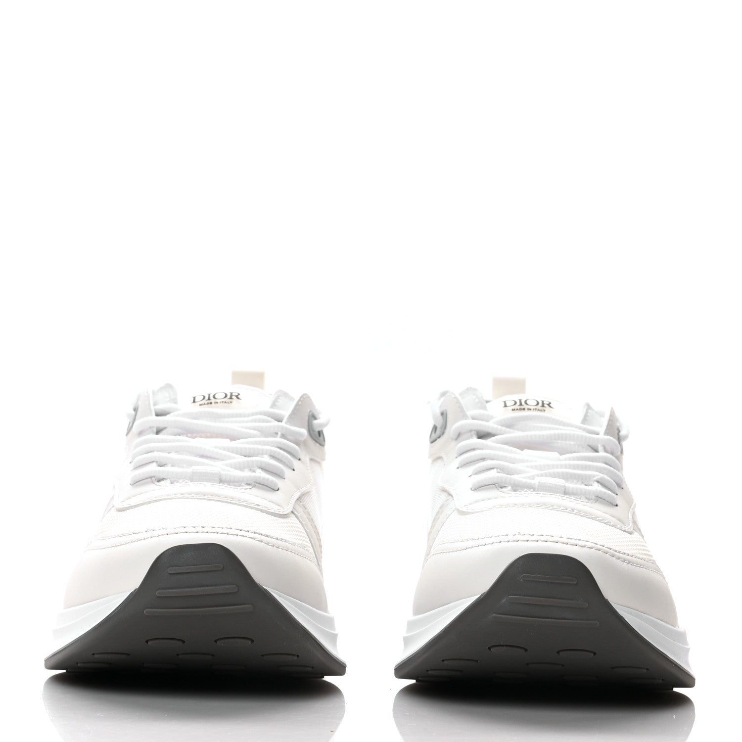 Christian Dior Suede Technical Mesh Oblique Mens B25 Runner Sneaker 41 White 2 of 9