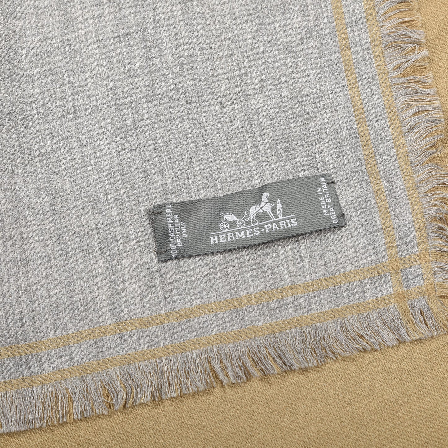 Cashmere Double Face Giant Draperie Scarf 140