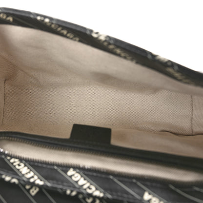 Gucci X BALENCIAGA Calfskin Matelasse Logo Print Small GG Marmont Shoulder Bag Black 5 of 11
