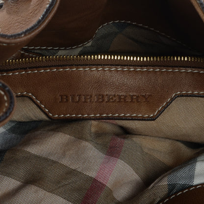 Burberry Washed Lambskin Tote Brown 6 of 9