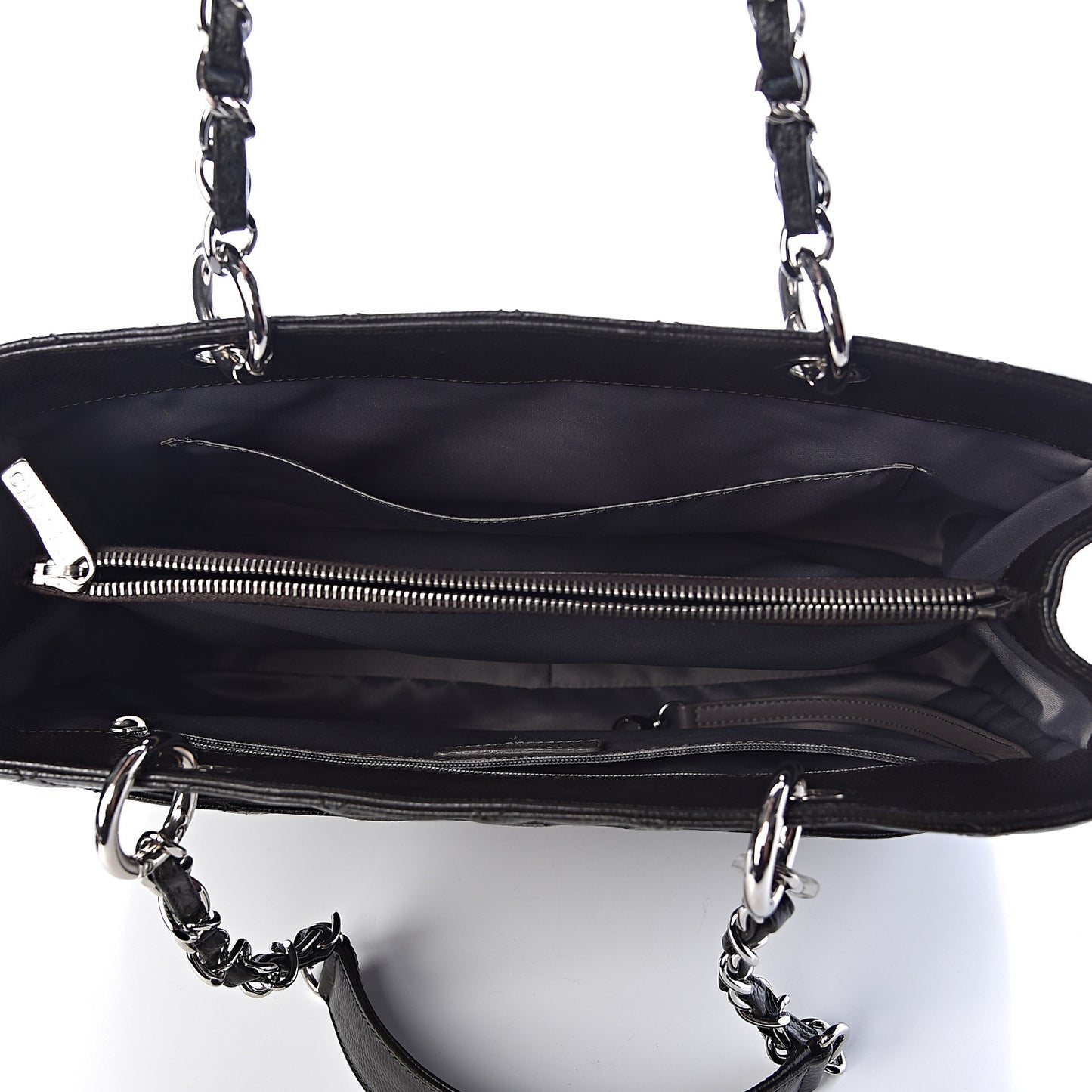 Caviar Quilted Grand Shopping Tote GST Dark Brown