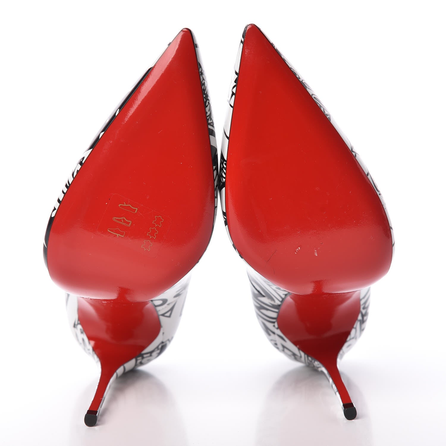 Christian Louboutin Calfskin WallGraf So Kate 120 Pumps 36.5 Black White 5 of 9