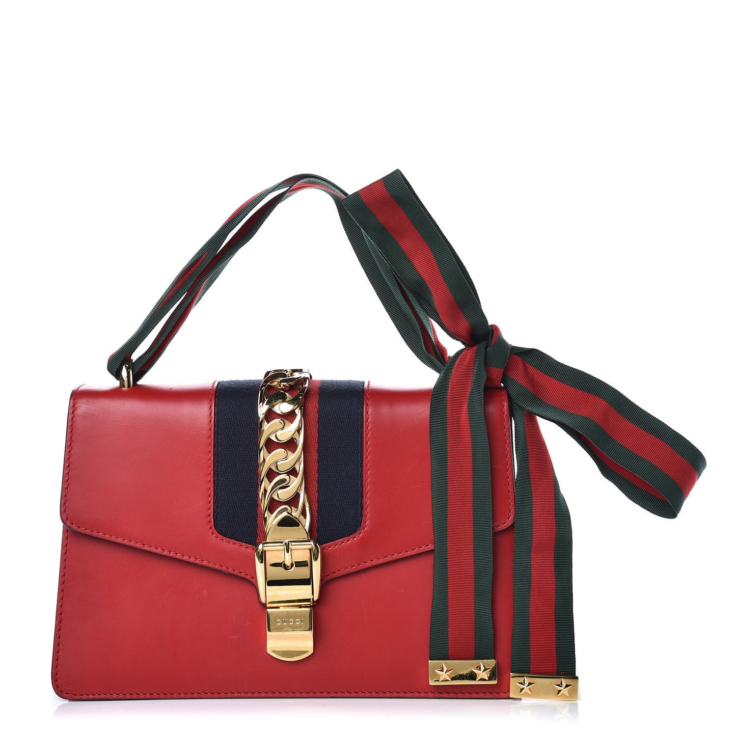 Calfskin Small Sylvie Shoulder Bag Hibiscus Red