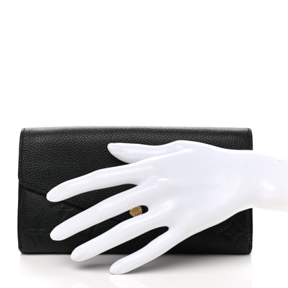 Louis Vuitton Empreinte Sarah Wallet NM Black 2 of 9