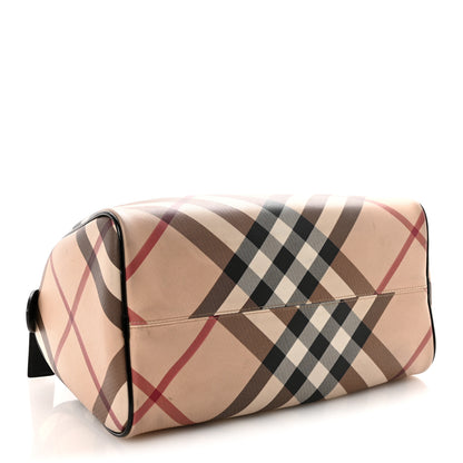 Burberry Nova Check Patent Small Chester Bowling Bag Black 4 of 9