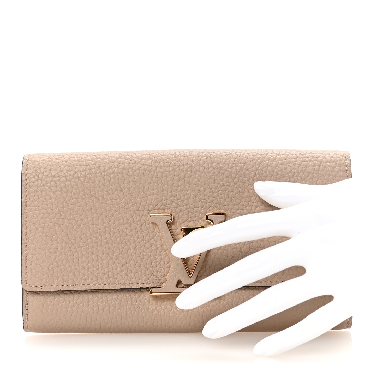 Taurillon Capucines Wallet Galet