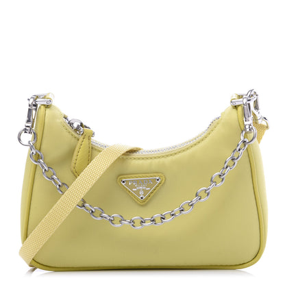 Prada Tessuto Nylon Saffiano Mini Re-Edition 2000 Shoulder Bag Ananas 1 of 10