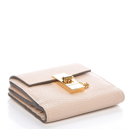 Chloe Grained Lambskin Drew Square Wallet Abstract White 4 of 9