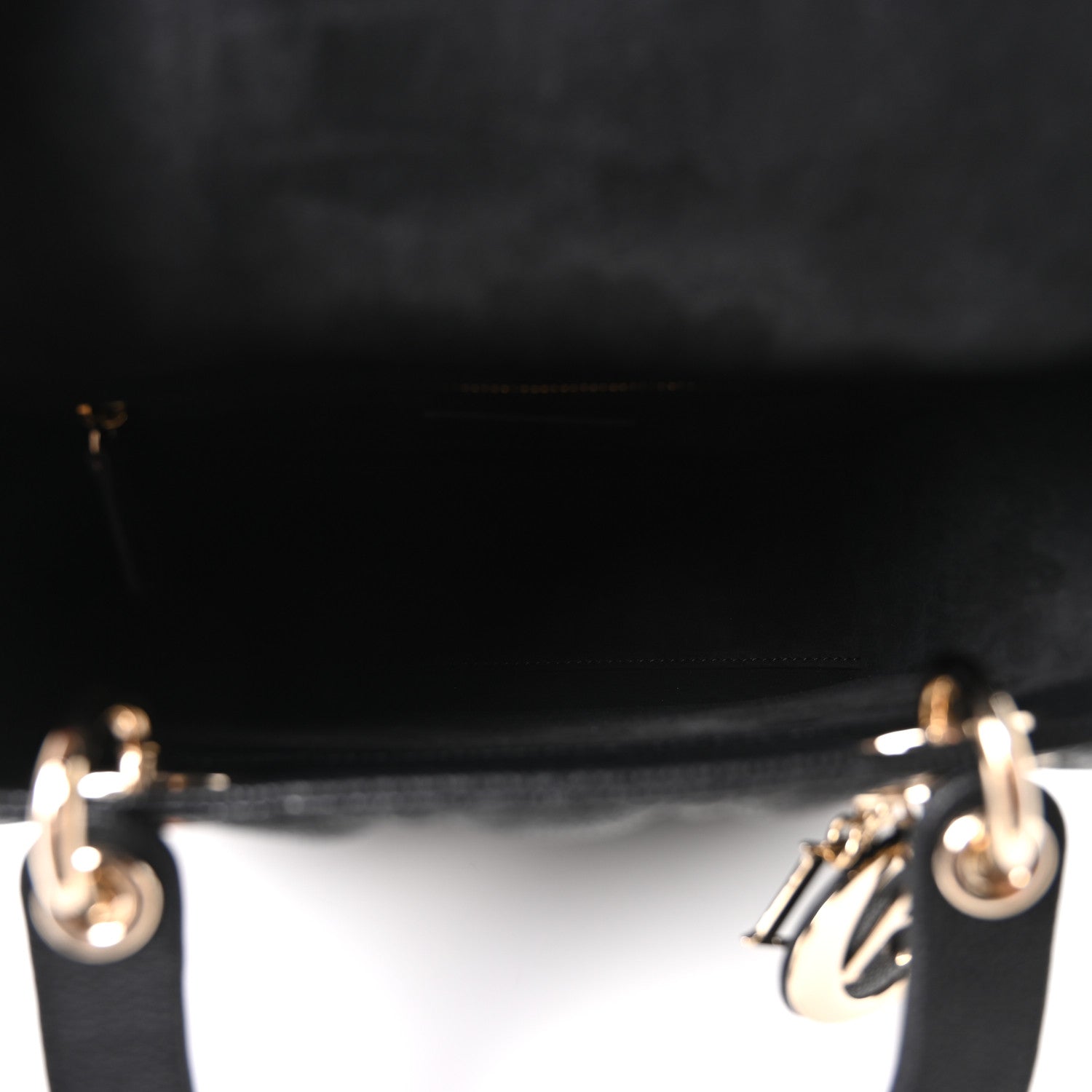 Christian Dior Grained Calfskin Cannage Medium Lady Dior Black 5 of 10