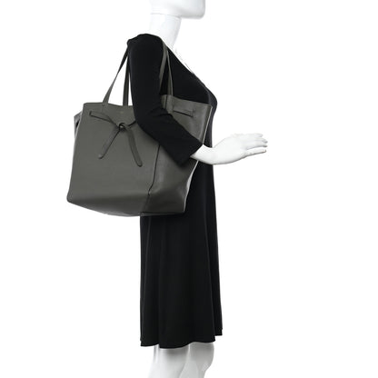 Celine Soft Grained Calfskin Small Belt Cabas Phantom Army Green 2 of 12