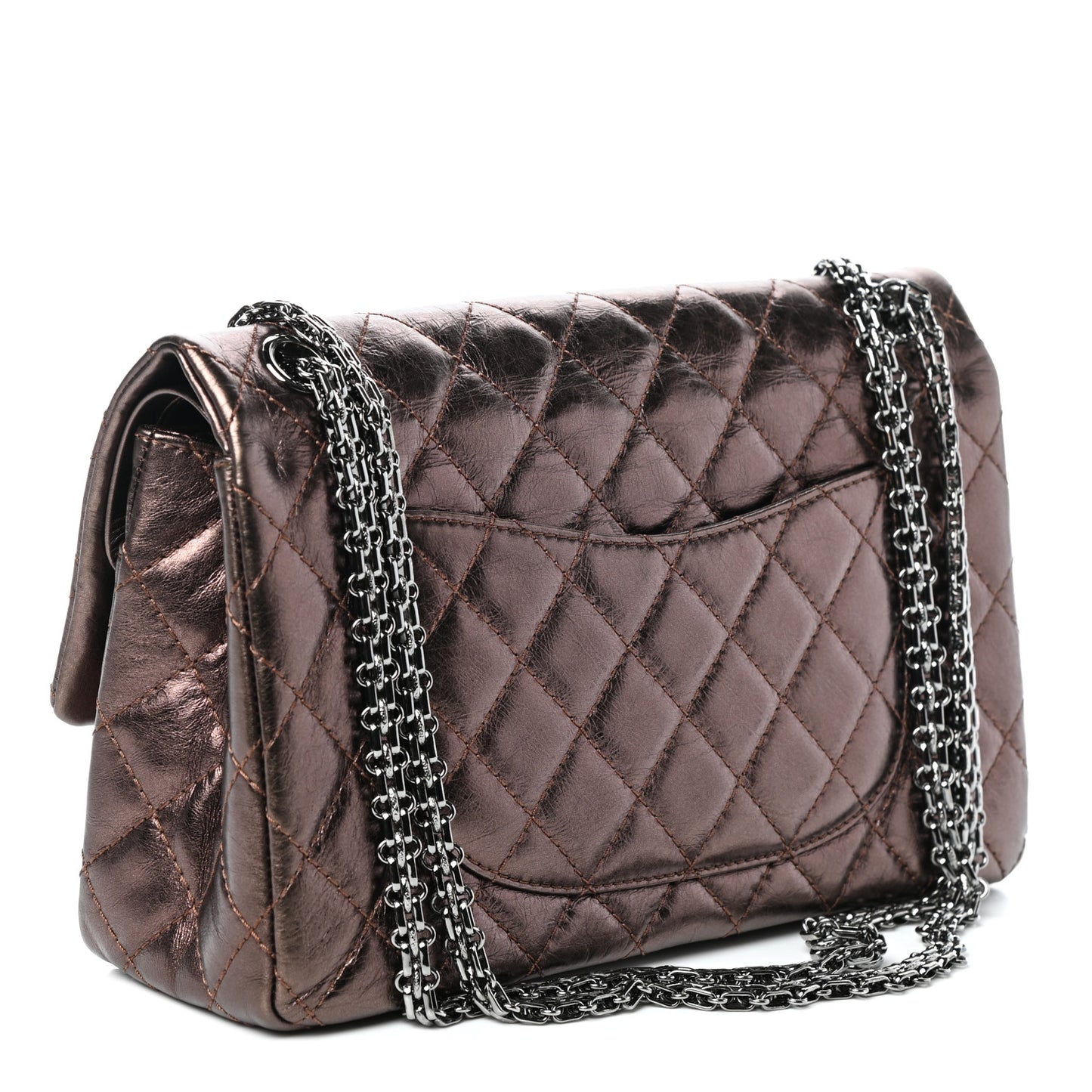 Metallic Aged Calfskin Quilted 2.55 Reissue 226 Flap Bronze