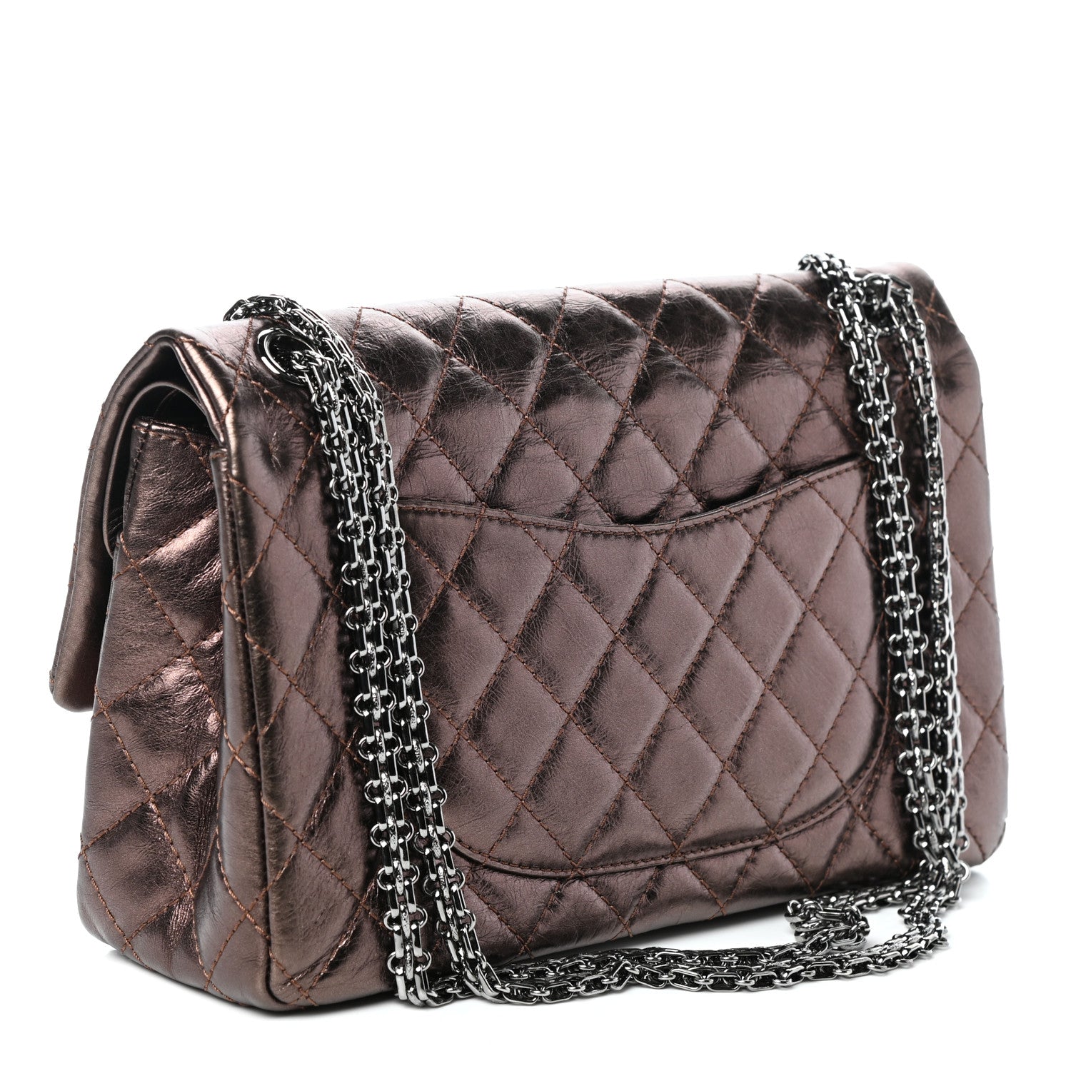 Chanel Metallic Aged Calfskin Quilted 2.55 Reissue 226 Flap Bronze 3 of 10