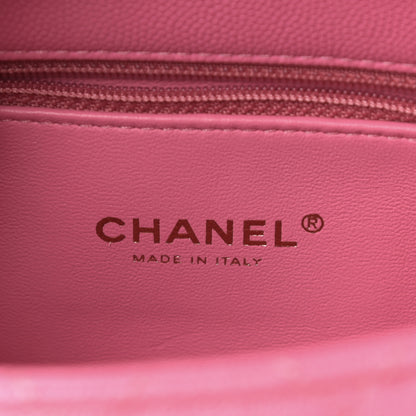 Chanel Caviar Lizard Embossed Quilted Mini Coco Handle Flap Pink 6 of 12