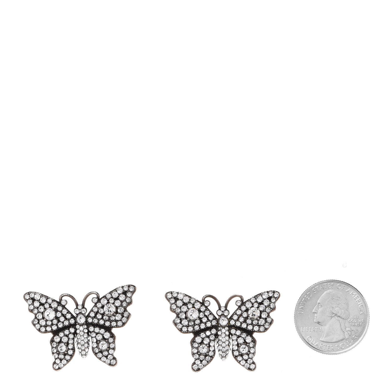 Gucci Crystal Butterfly Stud Earrings 2 of 4