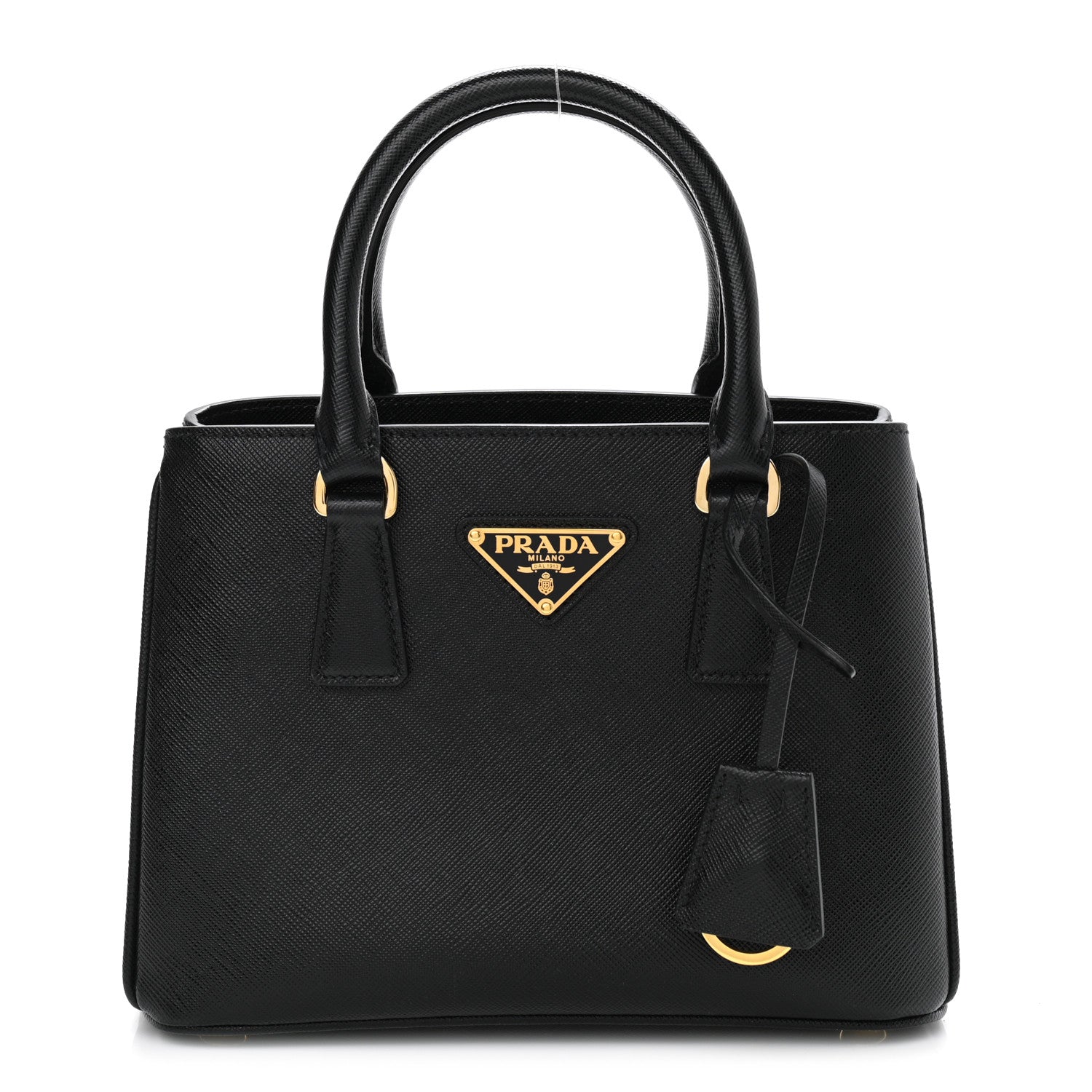 Prada Saffiano Lux Micro Galleria Shoulder Bag Black 1 of 10