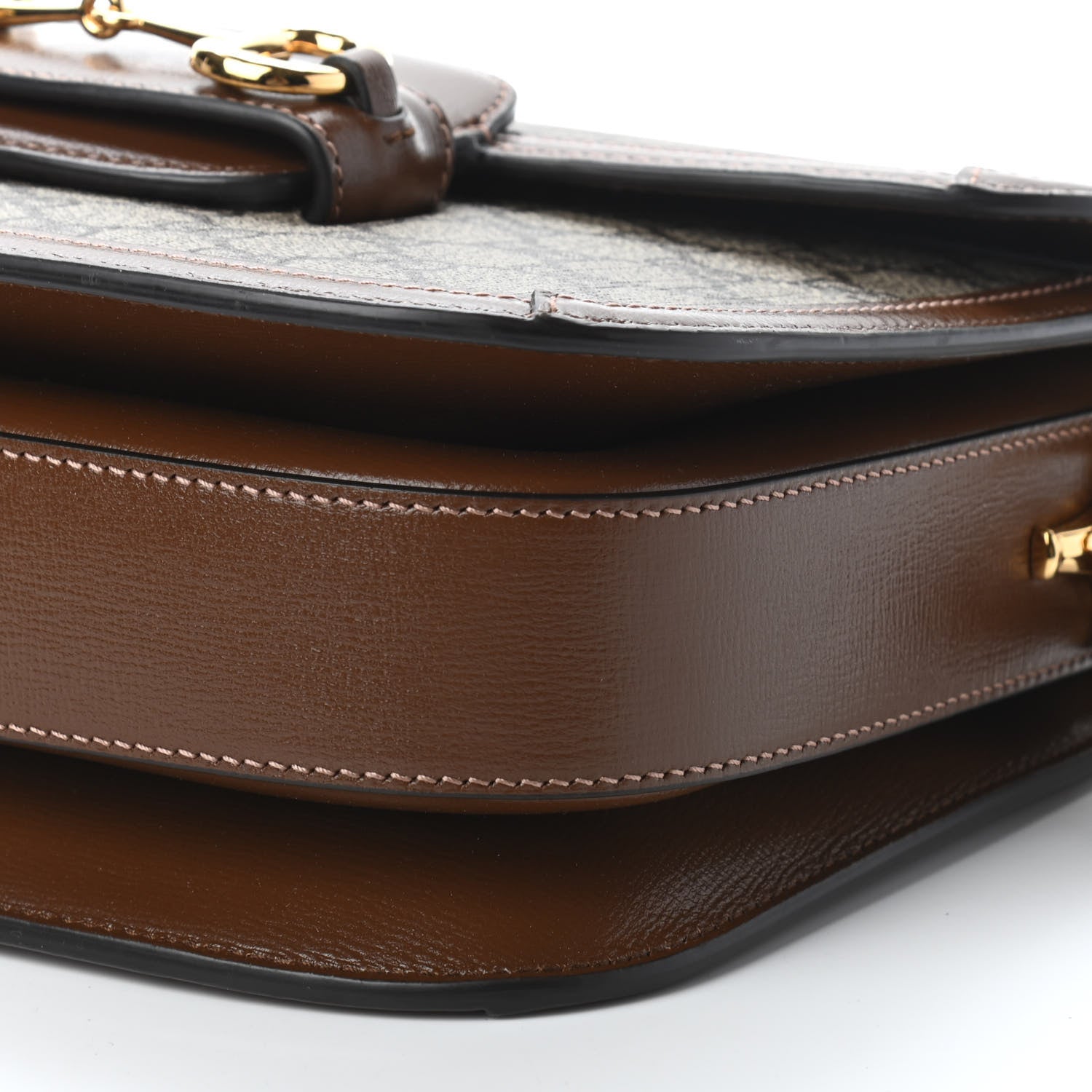 Gucci GG Supreme Monogram Horsebit 1955 Shoulder Bag Beige Brown Sugar 9 of 9