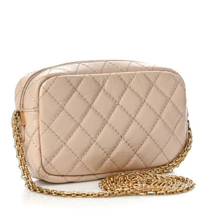 Chanel Aged Calfskin Quilted Mini Reissue Camera Case Beige Clair 2 of 9