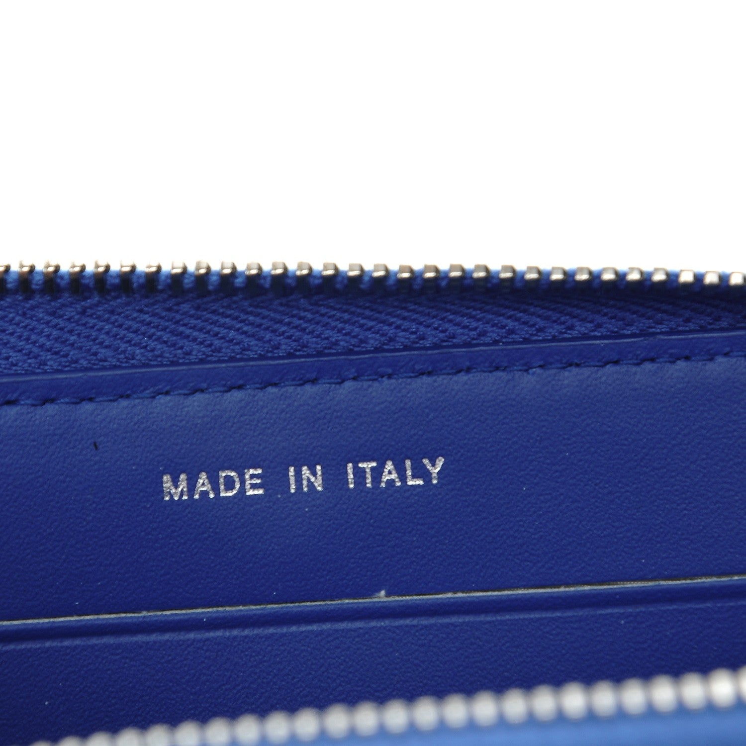 Chanel Caviar Chevron Quilted Small Zip Around Wallet Bright Blue 7 of 9