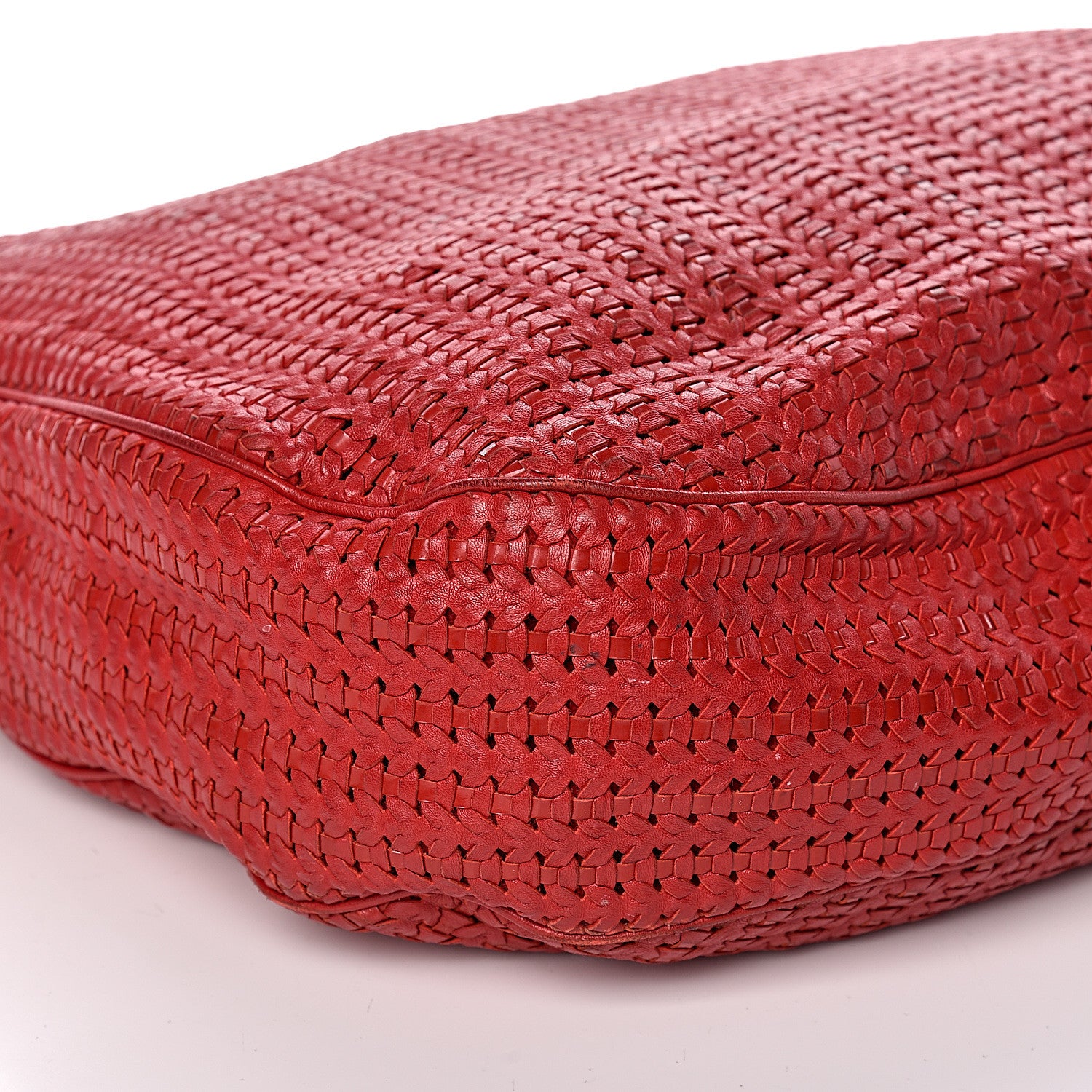Christian Dior Lambskin Woven Dior Soft Hobo Rouge Moyen 5 of 12