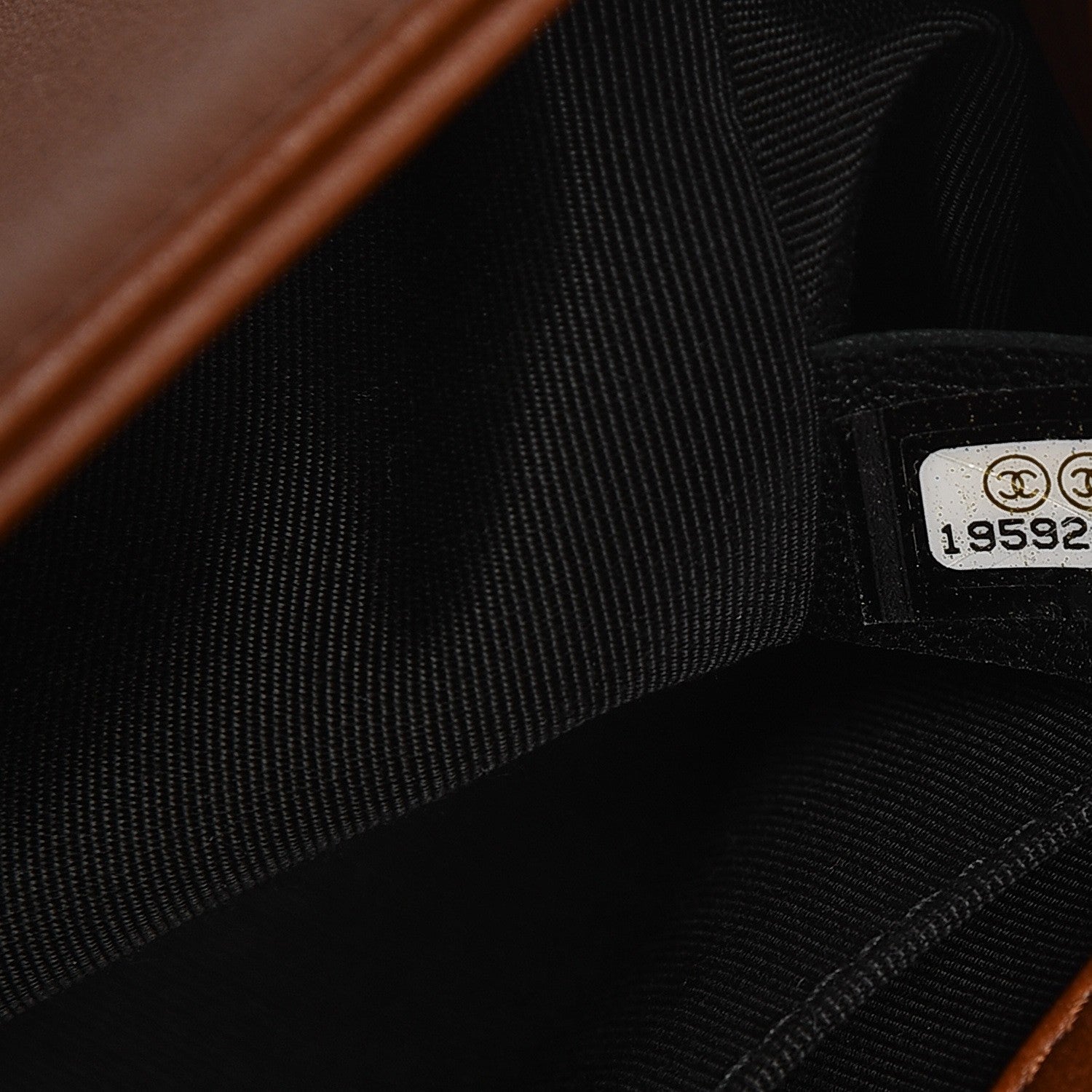 Chanel Calfskin Embossed Medium Cordoba Boy Flap Brown 7 of 7