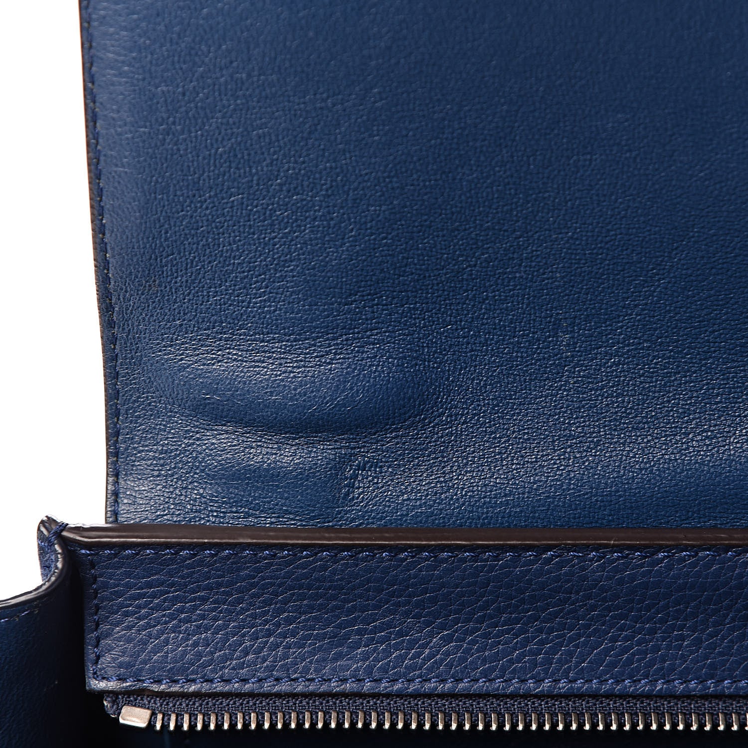 Celine Drummed Calfskin Suede Medium Trapeze Navy 11 of 18