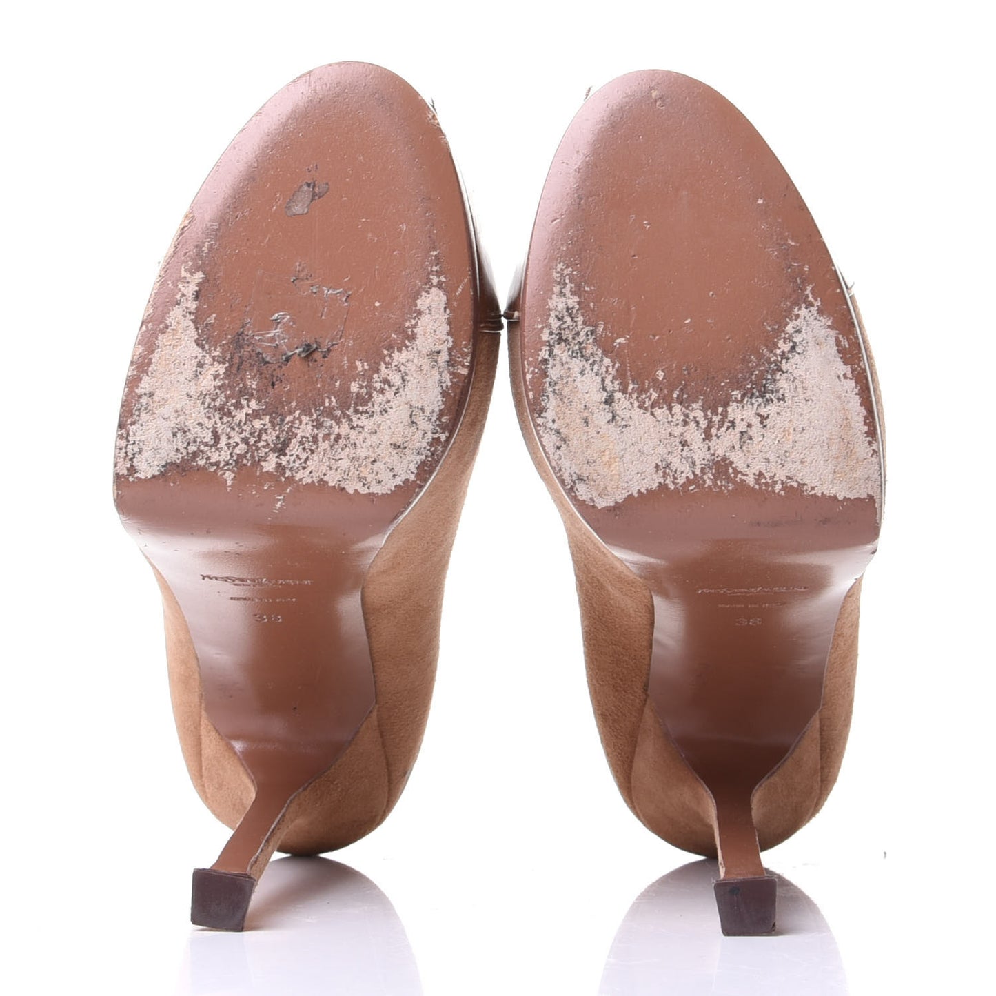 Suede Patent Tribtoo 105 Cap Toe Pumps 38 Tanned