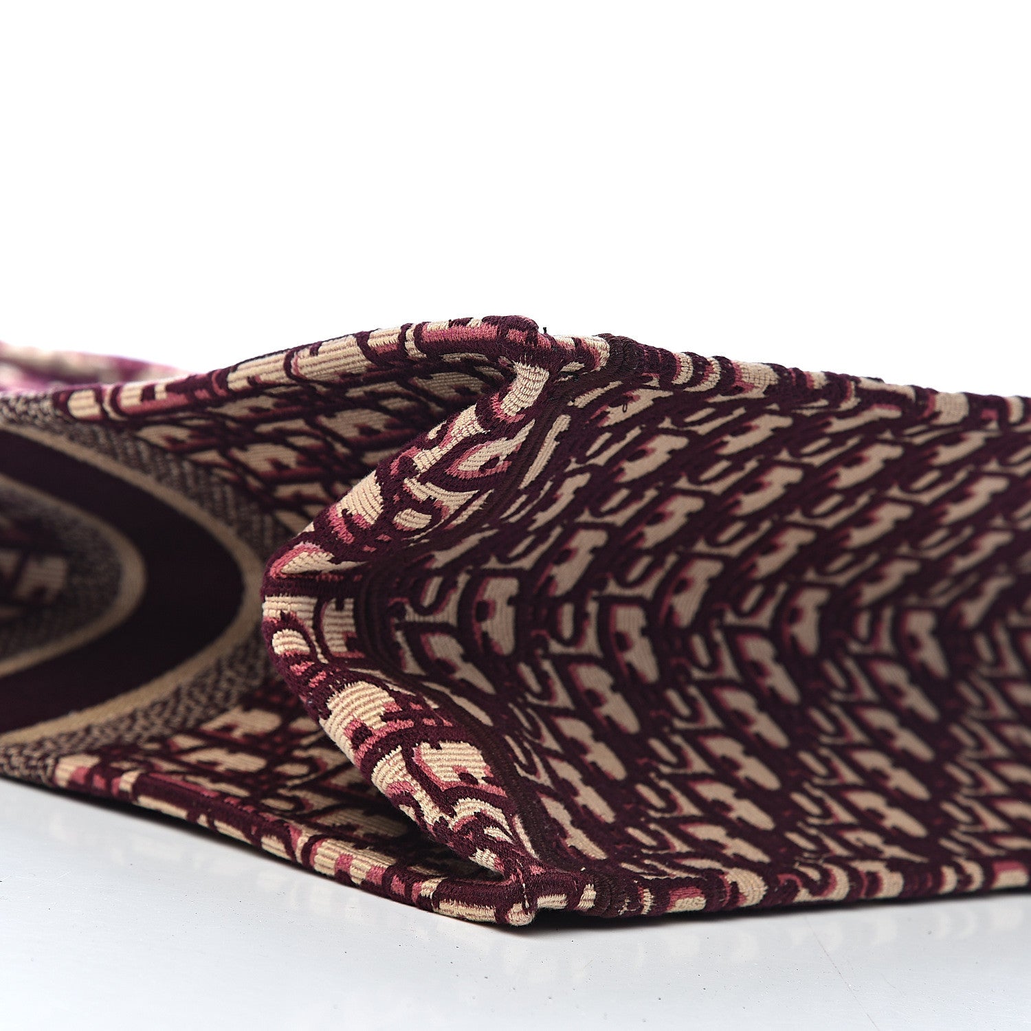 Christian Dior Oblique Large Book Tote Burgundy Multicolor 8 of 10