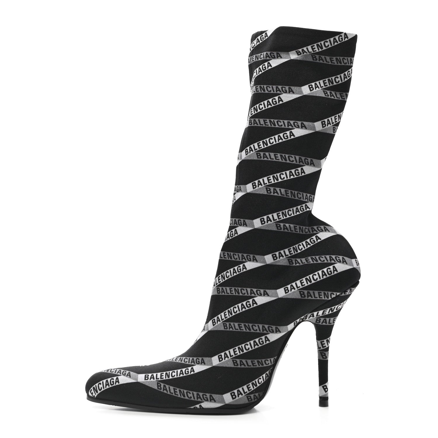 Balenciaga Spandex Losange Monogram 110mm Booties 38.5 Gris Black 1 of 7