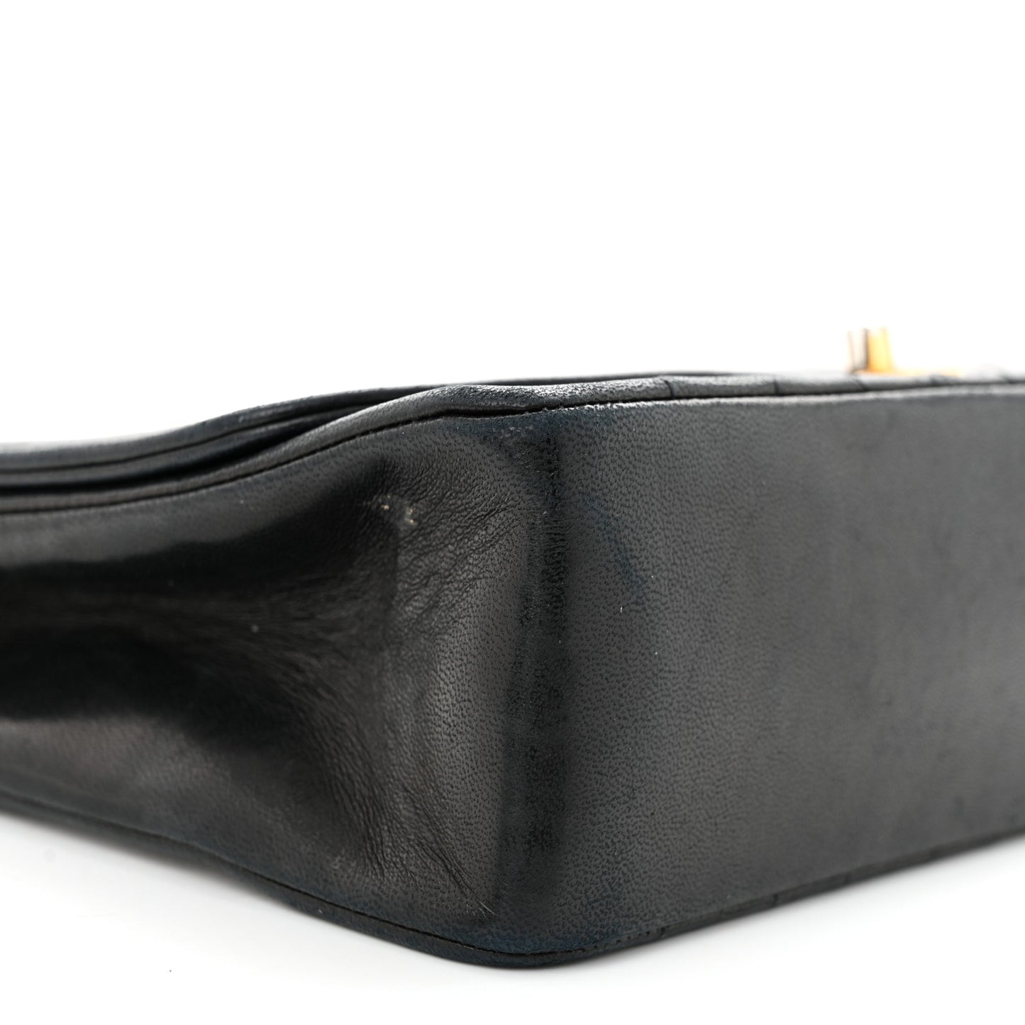 Lambskin Quilted Medium Single Flap Black