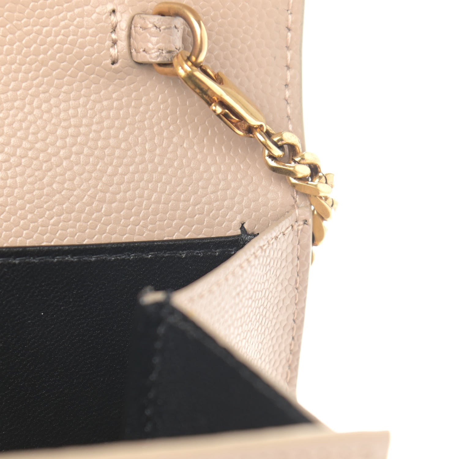 Saint Laurent Grain De Poudre Monogram Cassandra Clasp Bag Beige 11 of 12