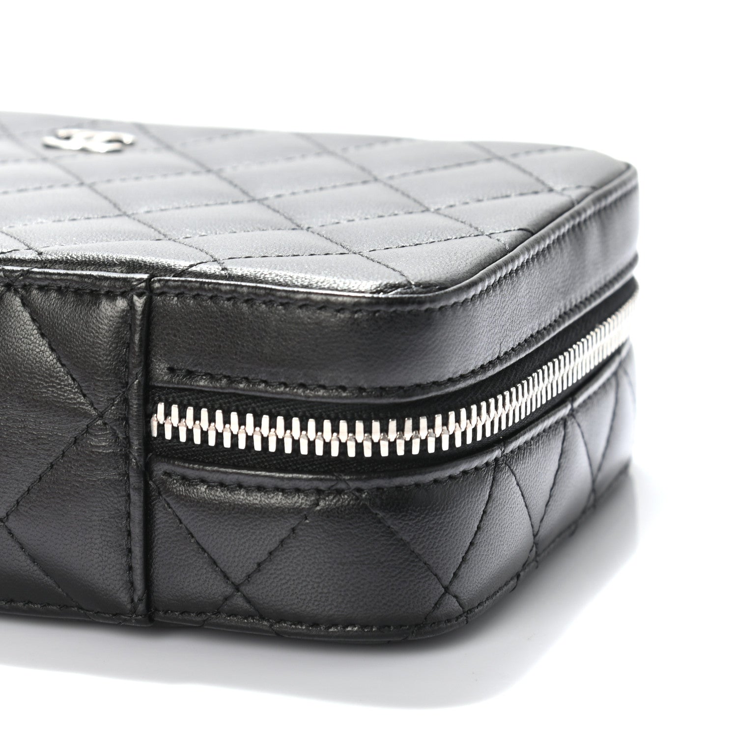 Chanel Lambskin Quilted Jewelry Case Black 8 of 8