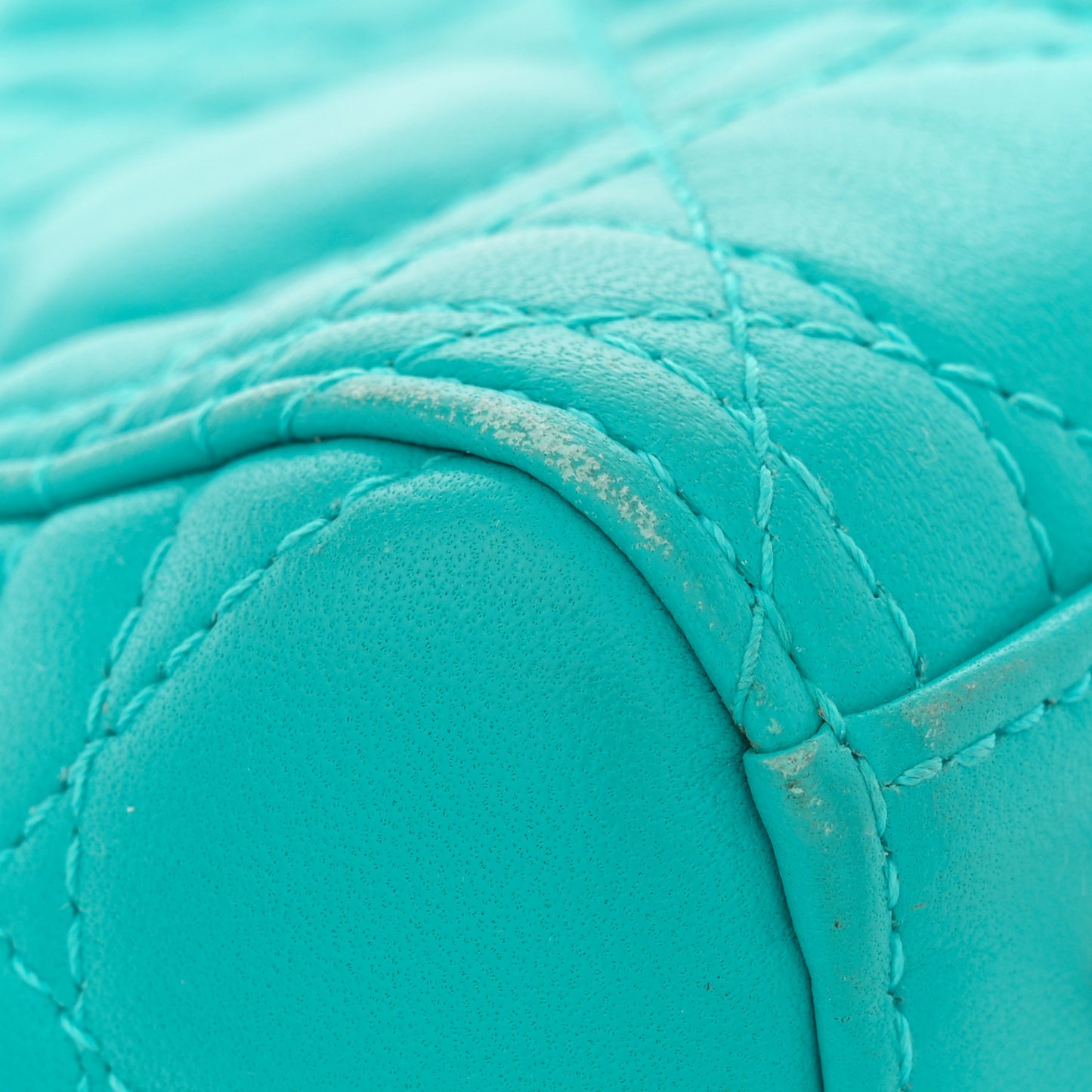 Lambskin Cannage Medium Lady Dior Turquoise