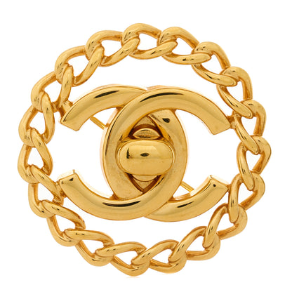 Chanel CC Brooch Gold 1 of 4