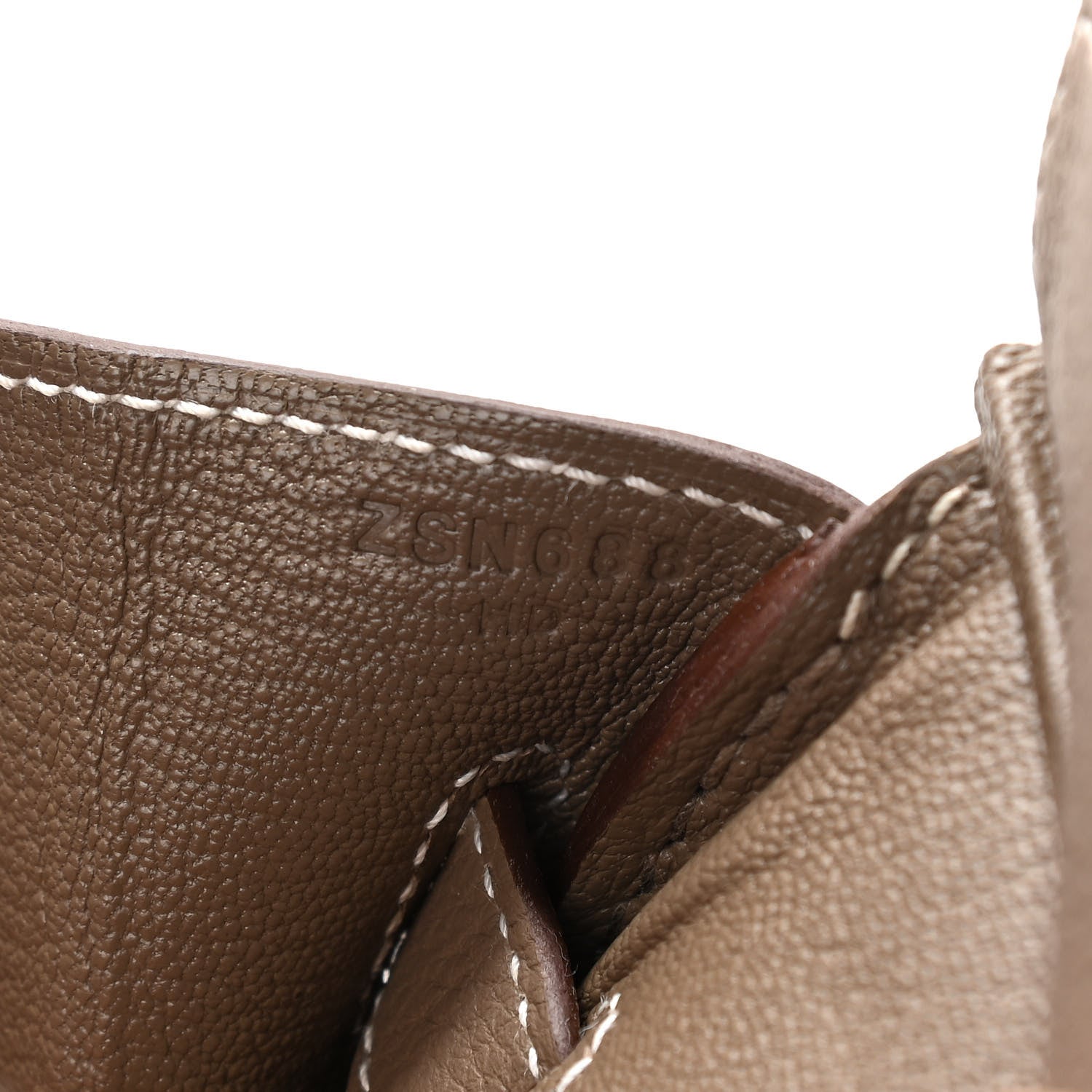Hermes Togo Birkin 30 Etoupe 7 of 11