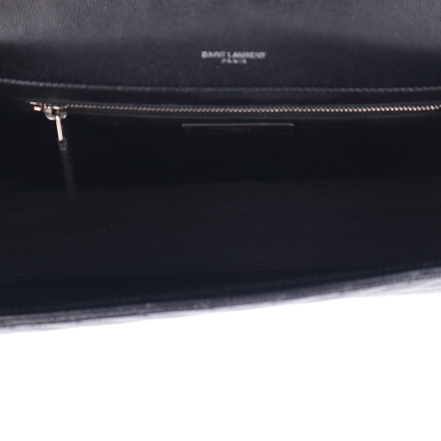 Grain De Poudre Matelasse Chevron Large Monogram Satchel Black