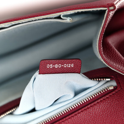 Christian Dior Grained Calfskin Large Diorama Flap Bag Burgundy 6 of 11