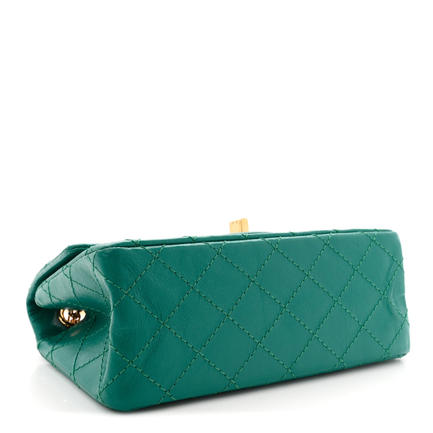 Chanel Aged Calfskin Quilted 2.55 Reissue Mini Flap Green 4 of 10