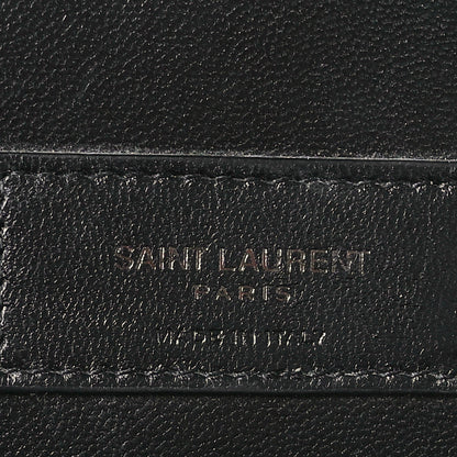 Saint Laurent Grain De Poudre Medium West Hollywood Monogram Fold-Over Black 7 of 12