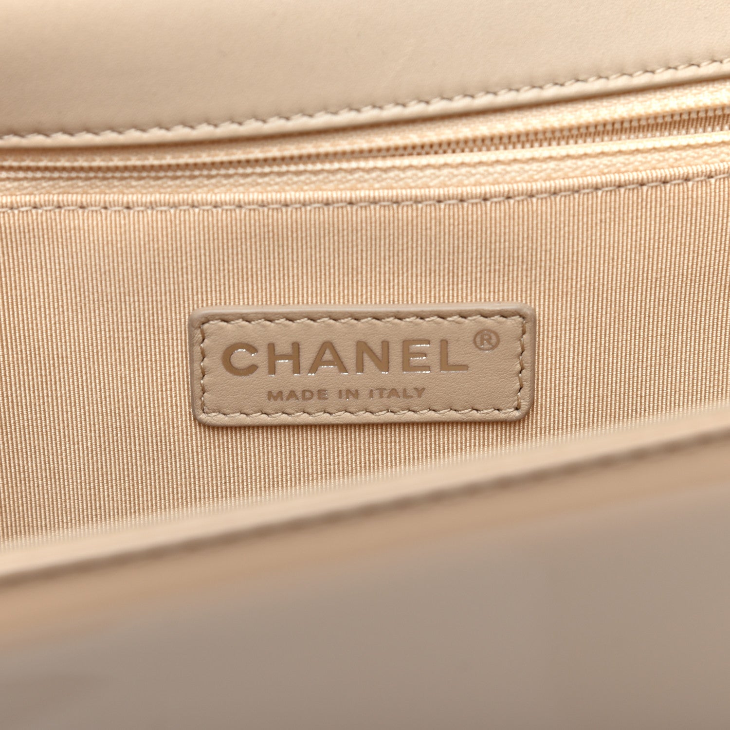 Chanel Patent Quilted Large Boy Flap Beige 8 of 11