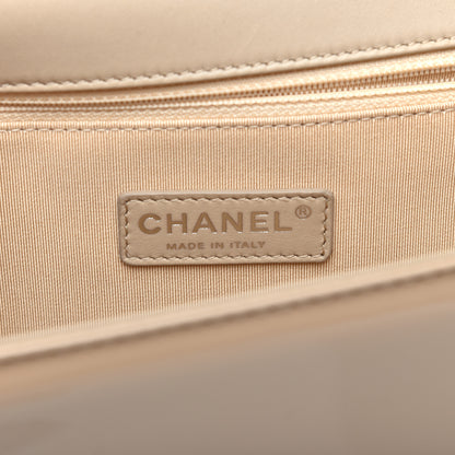 Chanel Patent Quilted Large Boy Flap Beige 8 of 11