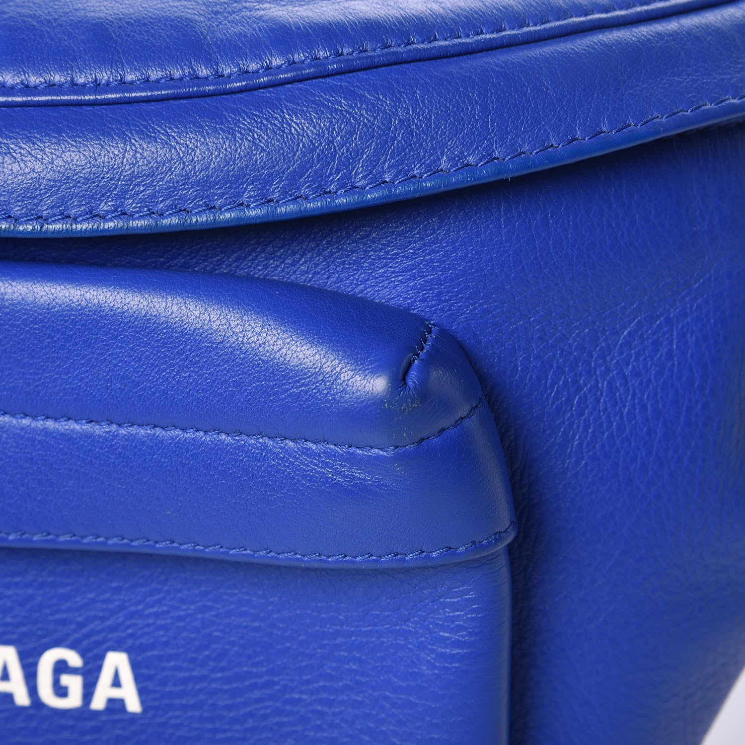 Balenciaga Smooth Calfskin Logo Large Everyday Beltpack Bleu Prim White 11 of 13