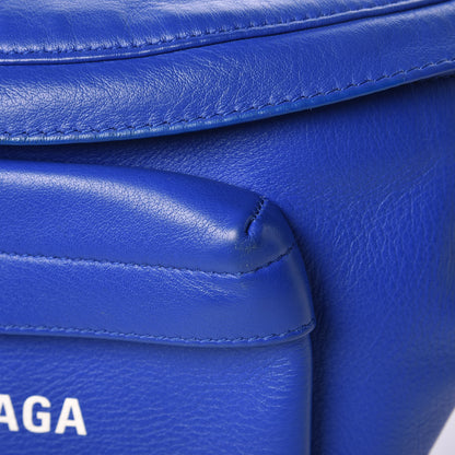 Balenciaga Smooth Calfskin Logo Large Everyday Beltpack Bleu Prim White 11 of 13