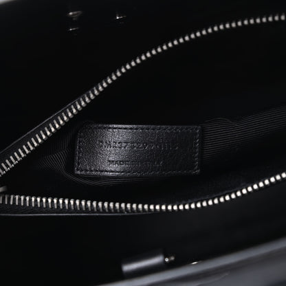 Saint Laurent Calfskin Crocodile Embossed Small Sac de Jour Black 7 of 12