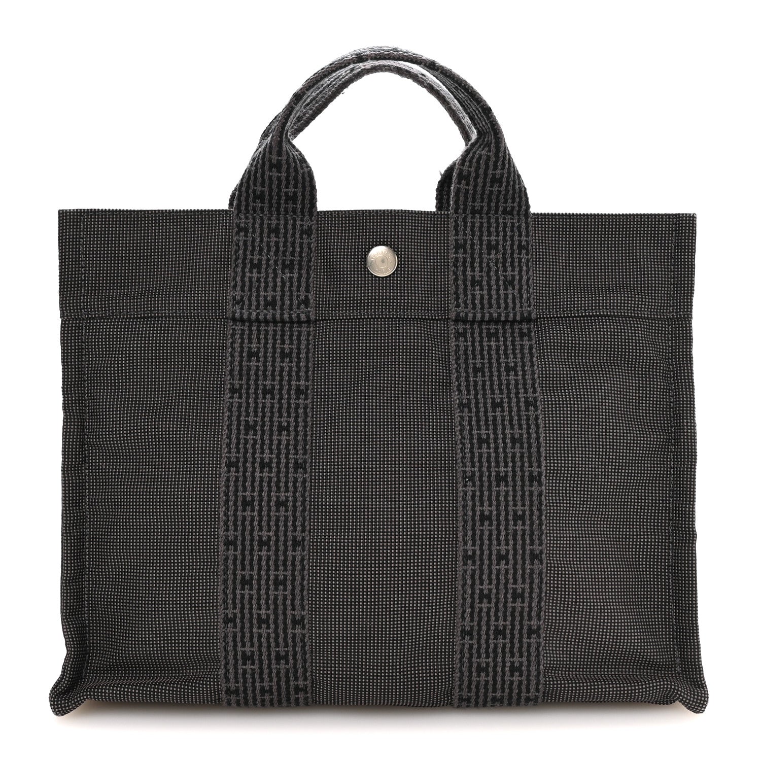 Hermes Canvas Herline PM Tote Grey 1 of 11