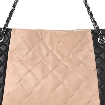 Chanel Lambskin Quilted CC Shopping Tote Black Rose Clair 14 of 15