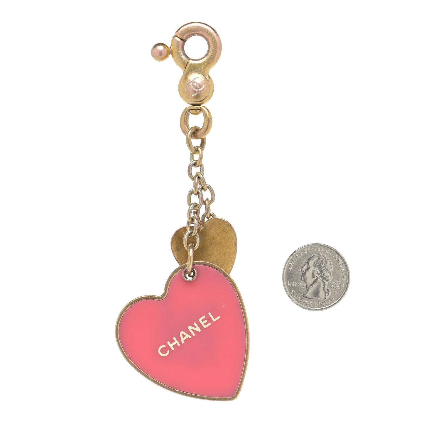 Metal Ne M'oublie Pas Heart Keychain Pink