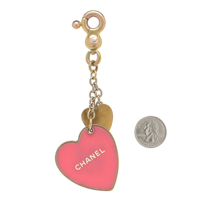 Chanel Metal Ne M'oublie Pas Heart Keychain Pink 2 of 4