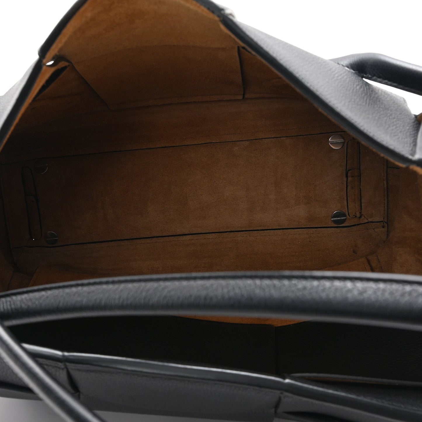 Grained Calfskin Maxi Intrecciato Medium Arco Black